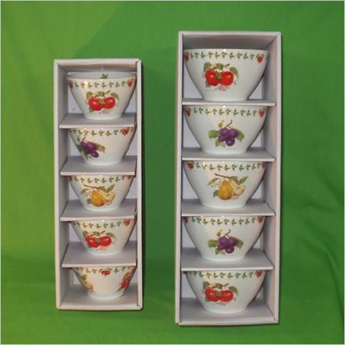 Fruit bowl and bowl set for 5 persons